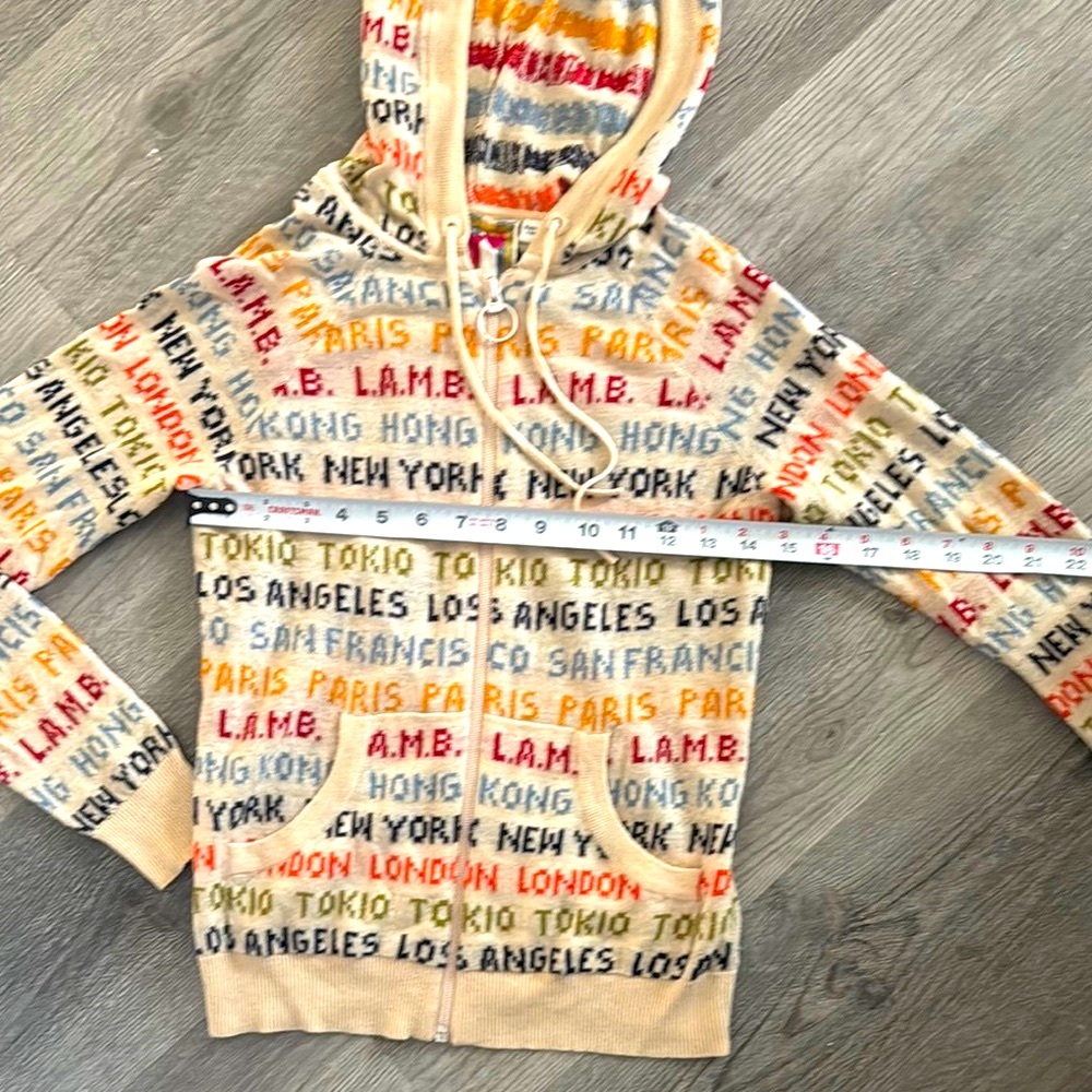 L.A.M.B. 2007 Vintage All Cities Cashmere Zip Up Hoodie - Picture 5 of 16